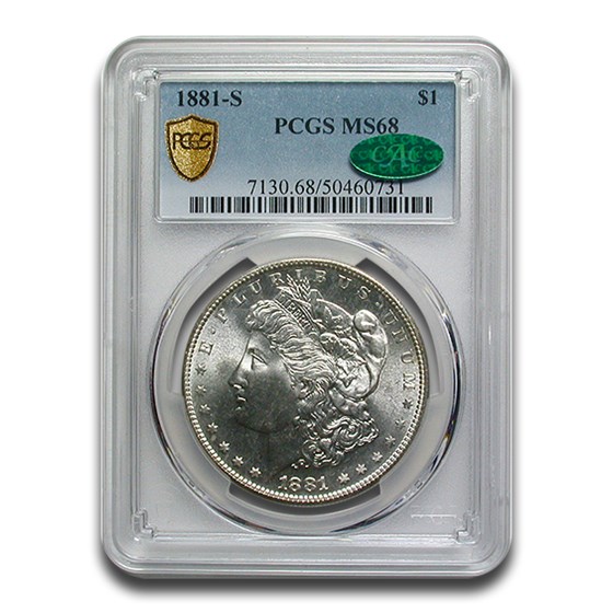 1881-S Morgan Dollar MS-68 PCGS CAC 1881-S Morgan Dollar MS-68 PCGS CAC